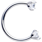 Double Gem Horseshoe Nose Ring Kit with Ball Grabber